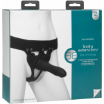 Body Extensions Hollow Large Dong Strap On Set Black - Image 3