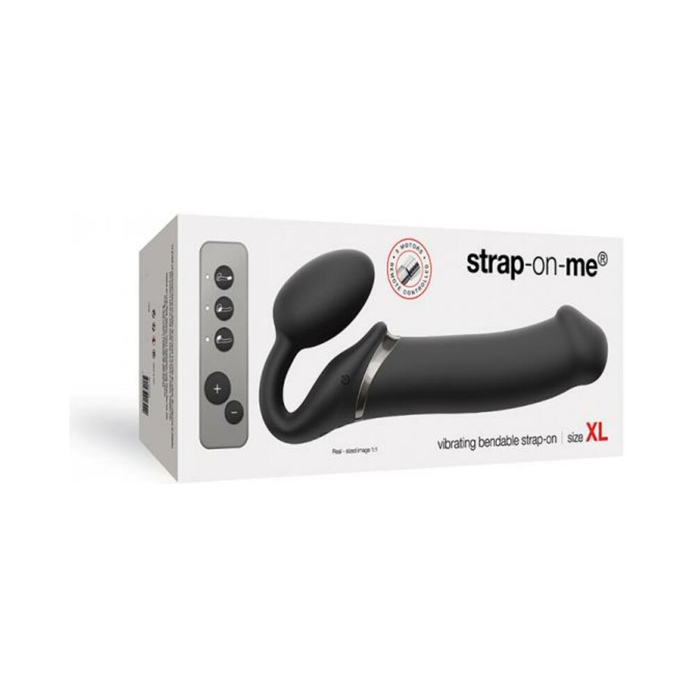 Strap-on-me Vibrating 3 Motor Strapless Strap-on Xl Black