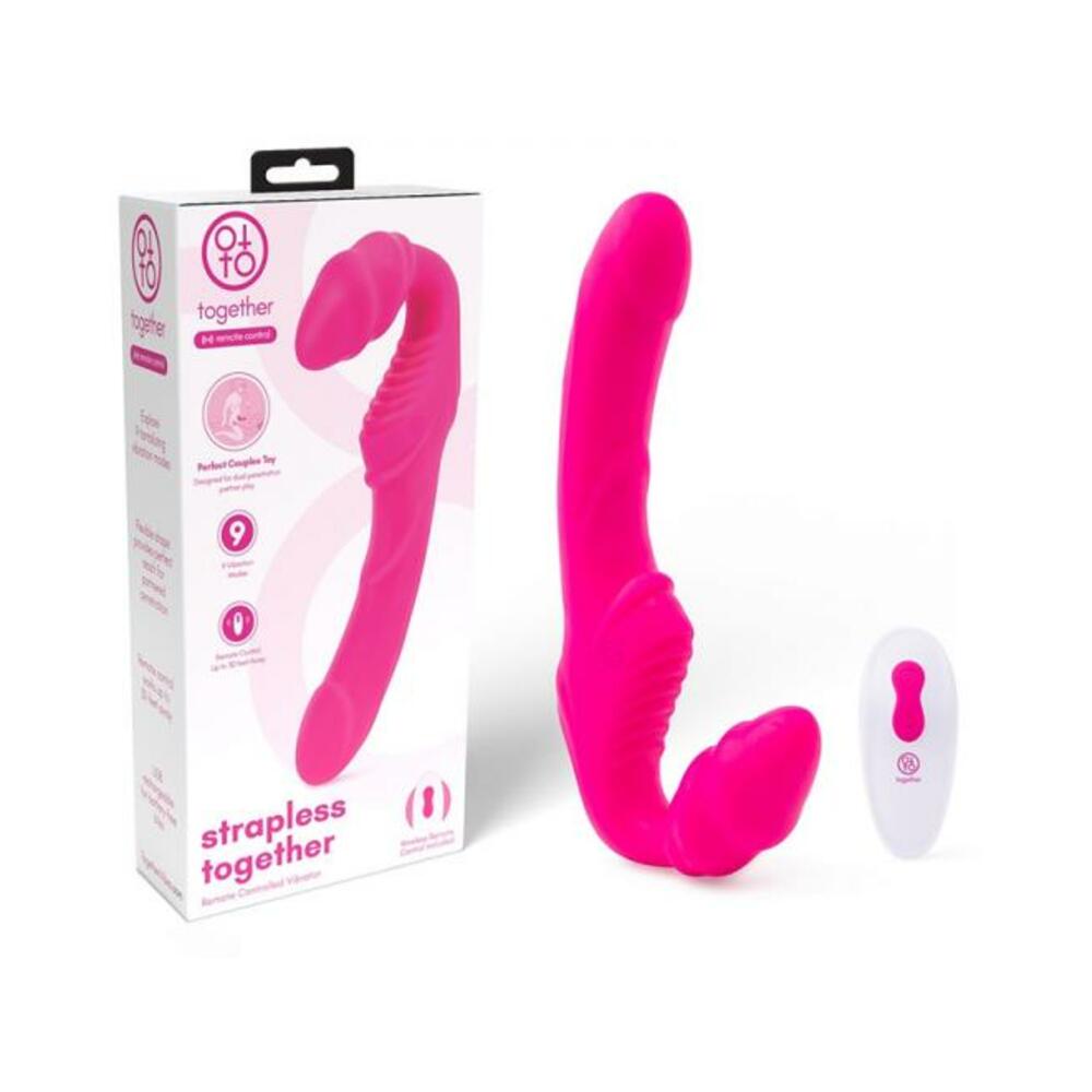 4890808278260_1 Together Strapless Remote Control Vibrator Pink - Image 1