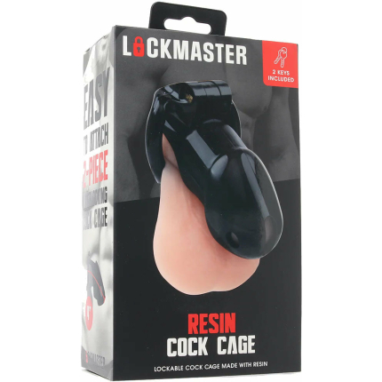 Lockmaster 4" Resin Cock Cage Black