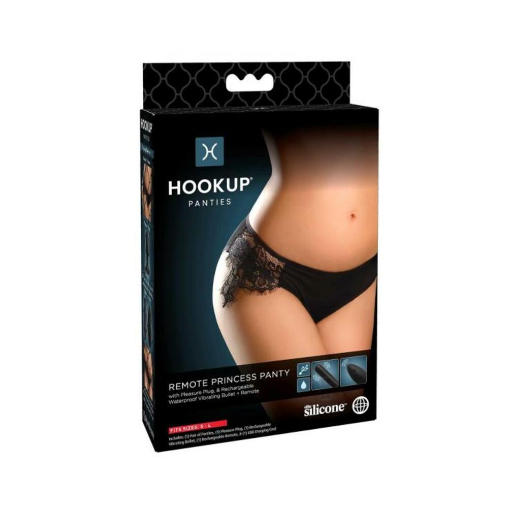 Hookup Remote Princess Panty Black Fits Size S-l