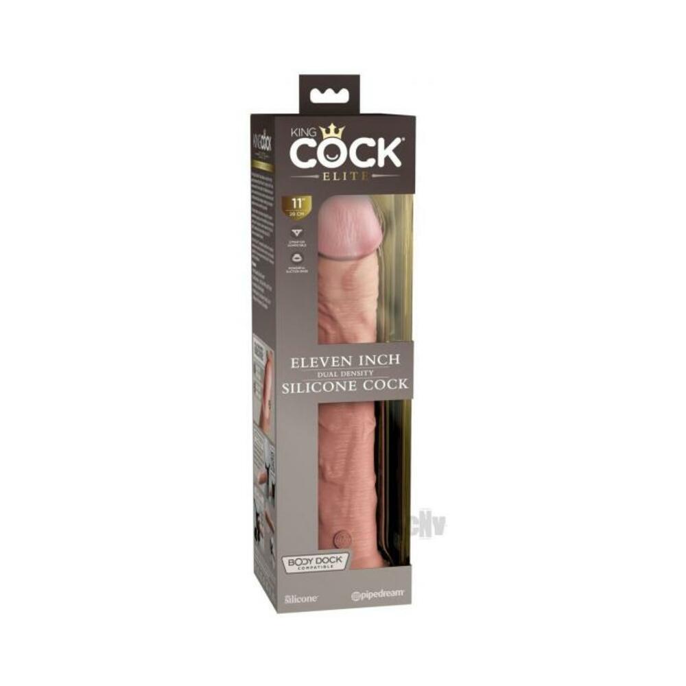 King Cock Elite Silicone Dual-density Cock 11 In. Light