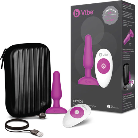 60706 B-Vibe Novice Plug - Fuchsia - Image 1