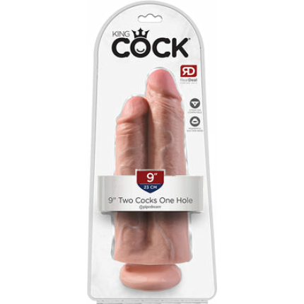 King Cock 9 Two Cocks One Hole - Flesh