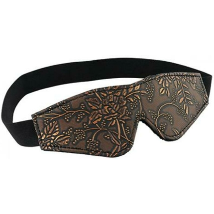 Blindfold Brown Pu Floral Print With Faux Fur Lining