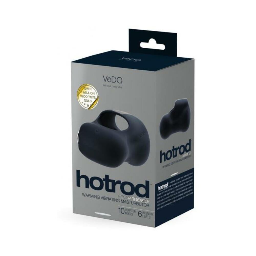 716053727763_1 Vedo Hotrod Rechargeable Warming Masturbator Just Black - Image 1