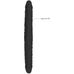 Realrock Skin Double Dong 18 In. Flexible Dual-ended Dildo Black - Image 3