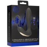 E-stim & Vibrating Butt Plug And Cock Ring And Wireless Remote  Black - Image 2