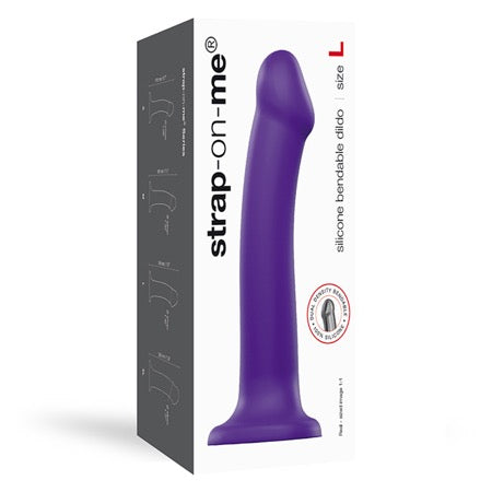 75877 Strap-On-Me Bendable Dual Density Semi-Realistic Dil Purple Large - Image 1