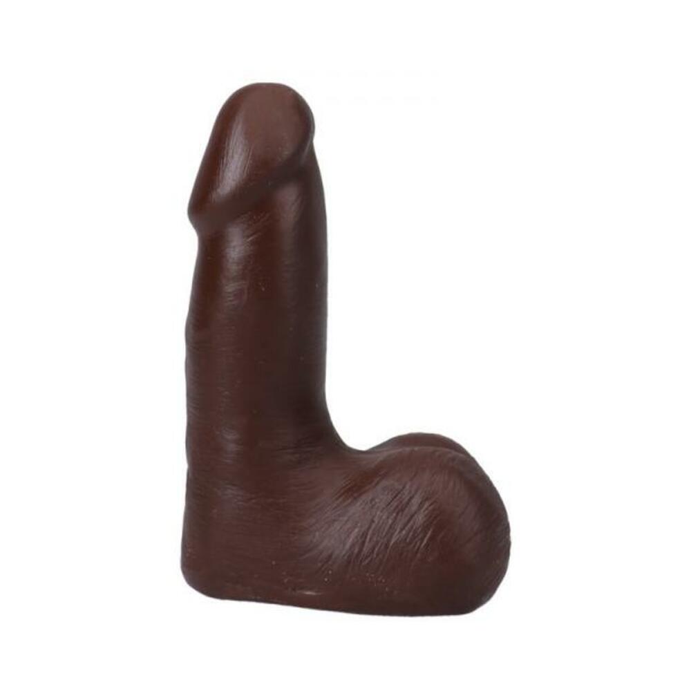 The Realistic Cock 5 In. Ultraskyn Vac-u-lock Dildo With Balls Chocolate