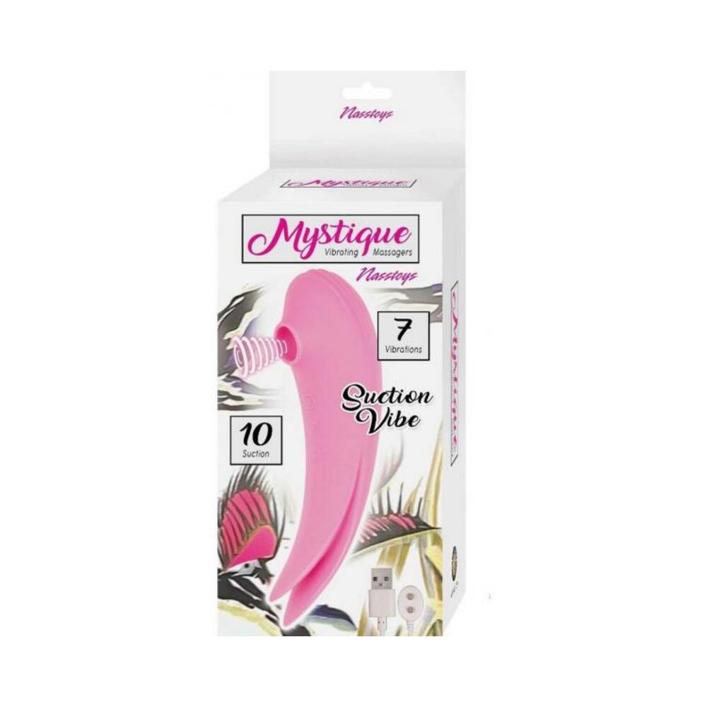 782631309713_1 Mystique Vibe Massager Suction Pink - Image 1