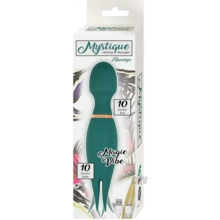 Mystique Vibe Massager Magic Wand Green