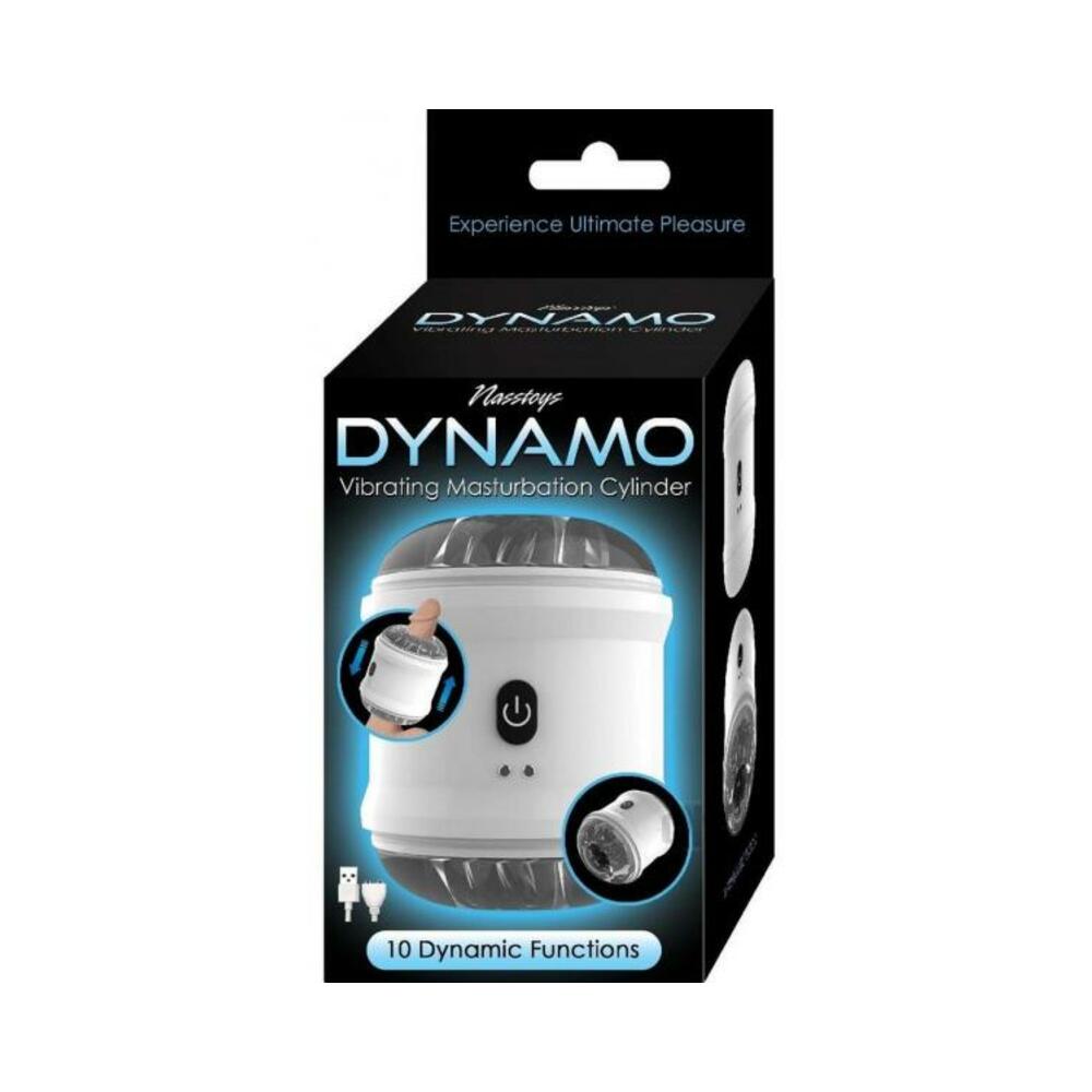 782631310610_1 Dynamo Vibrating Masturbator Cup White - Image 1