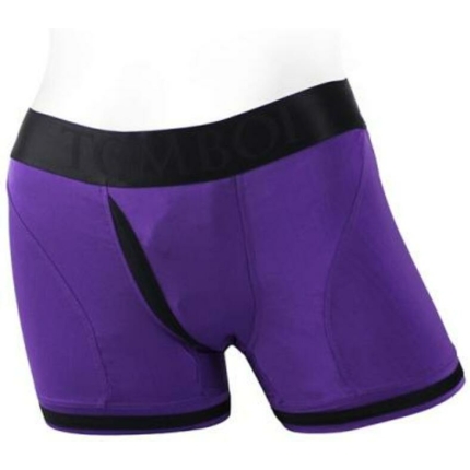 Spareparts Tomboii Nylon Boxer Briefs Harness Purple/black Size S