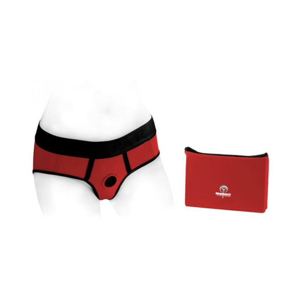 Spareparts Tomboi Nylon Briefs Harness Red/black Size Xl
