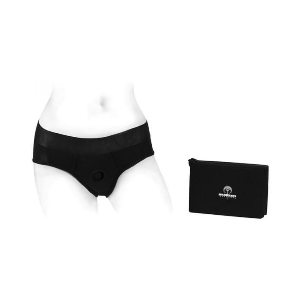 815952014339_1 Spareparts Tomboi Rayon Briefs Harness Black Size 4xl - Image 1