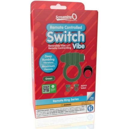 Screaming O Switch Remote Controlled Vibrating Ring - Green