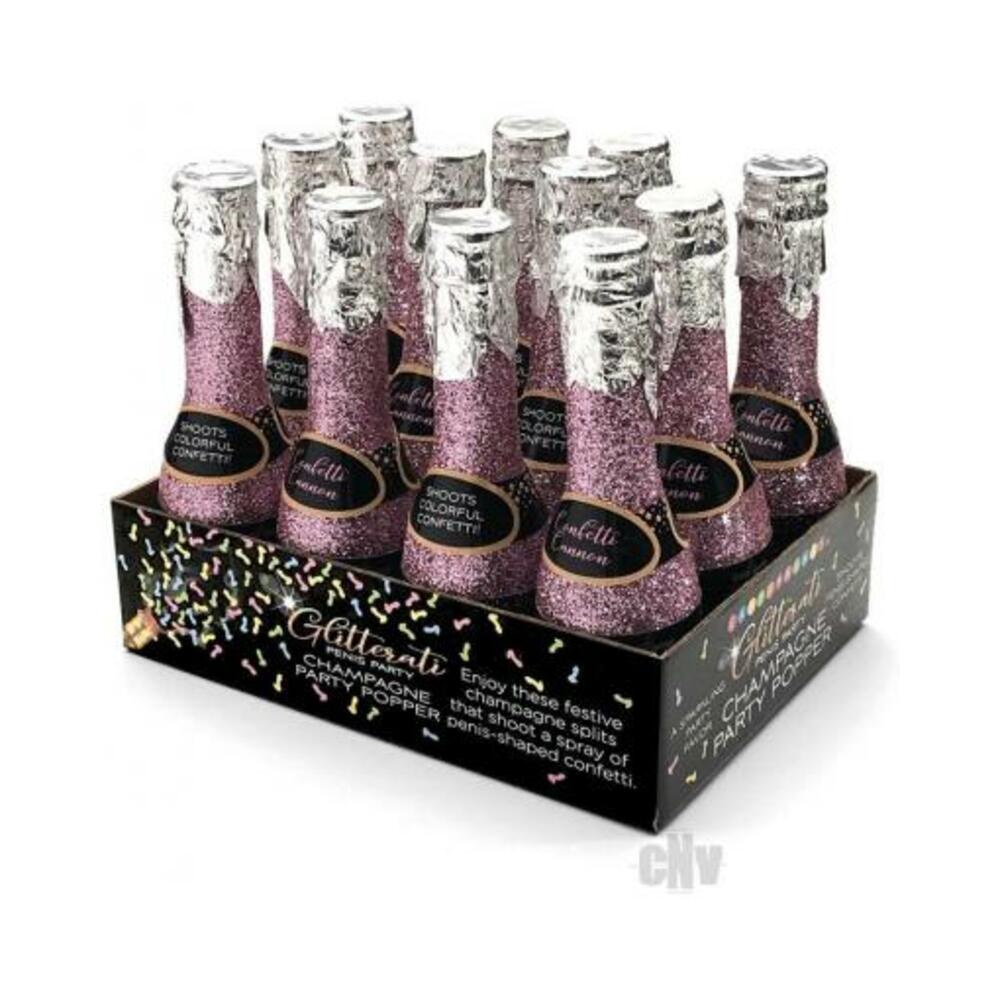 Glitterati Champagne Confetti Display Of 12