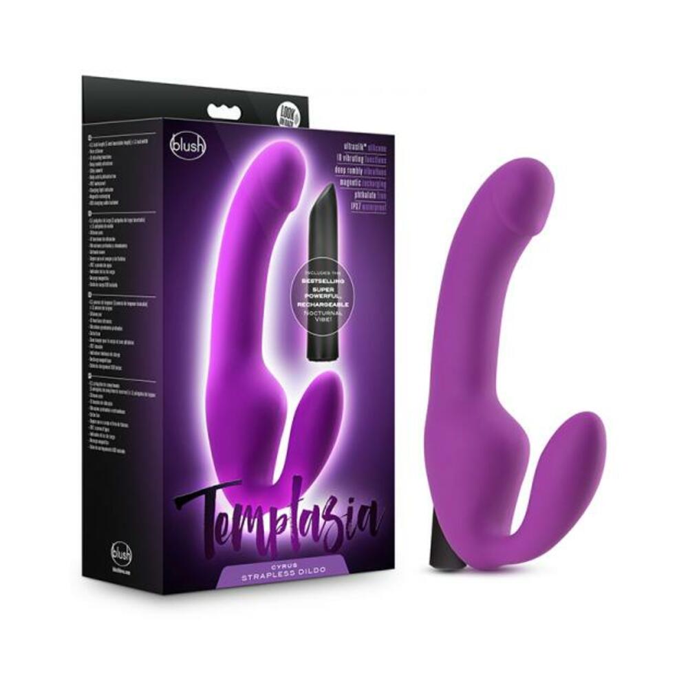 Temptasia - Cyrus - Strapless Silicone Dildo - Purple
