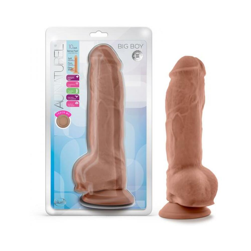 Au Naturel Big Boy Dildo 10 In. Mocha
