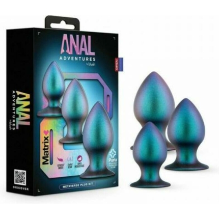 Anal Adventures Matrix Metaverse Plug Kit Dark Millenia