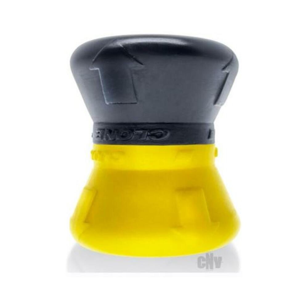 840215122018_1 Oxballs Clone Duo 2-pack Ballstretcher Silicone Yellow / Black - Image 1