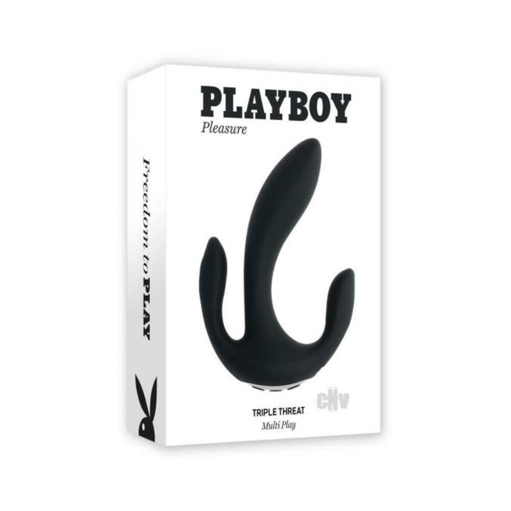 Playboy Triple Threat Rechargeable Come Hither Vibe Silicone 2am
