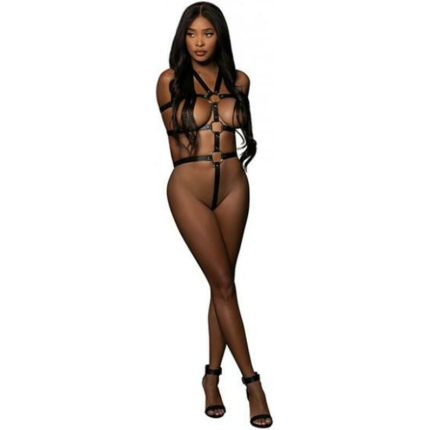Lust Pu Leather Ellona Body Harness Black O/s