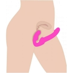 Evoke Super Charged Vibrating Strapless Strap On Pink - Image 3