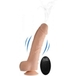 Loadz 8.5 Inches Vibrating Squirting Dildo With Remote Beige