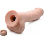Loadz 8.5 Inches Vibrating Squirting Dildo With Remote Beige - Image 2