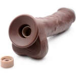Loadz 8.5in Vibrating Dildo Squirting Dark - Image 3