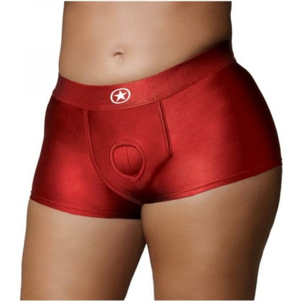 Ouch! Vibrating Strap-on Boxer Red Xl/xxl
