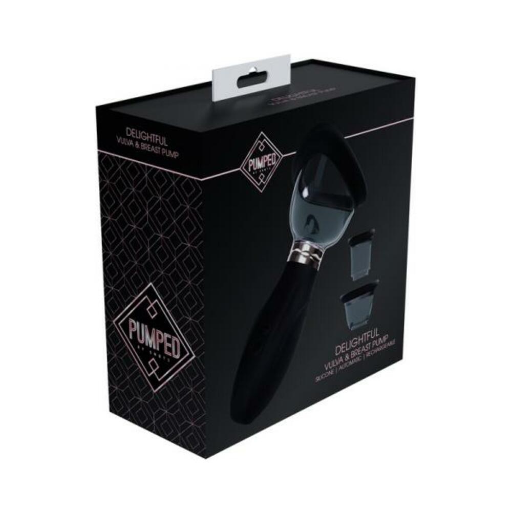 Pumped Delightful Automatic Rechargeable Vulva & Breast Pump Black