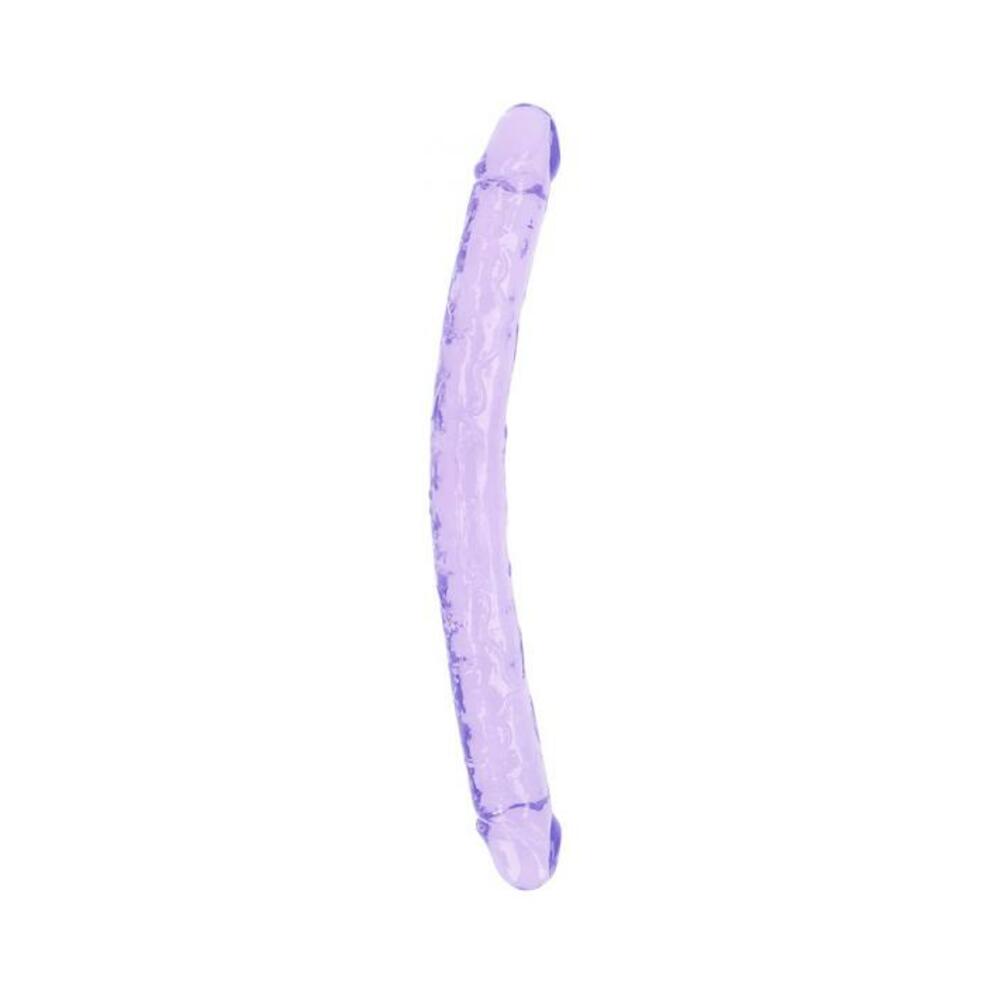 8714273520715_1 Realrock Crystal Clear Double Dong 18 In. Dual-ended Dildo Purple - Image 1