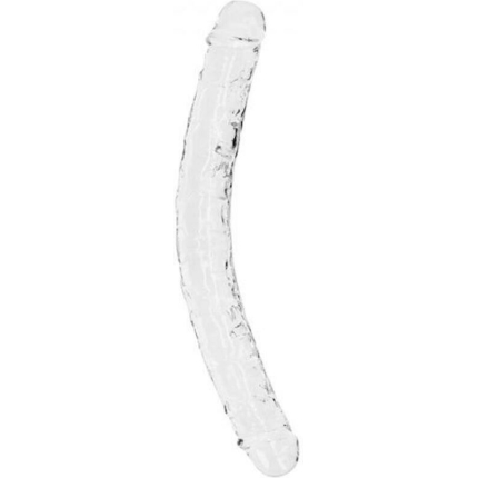 Realrock Crystal Clear Double Dong 13 In. Dual-ended Dildo Clear