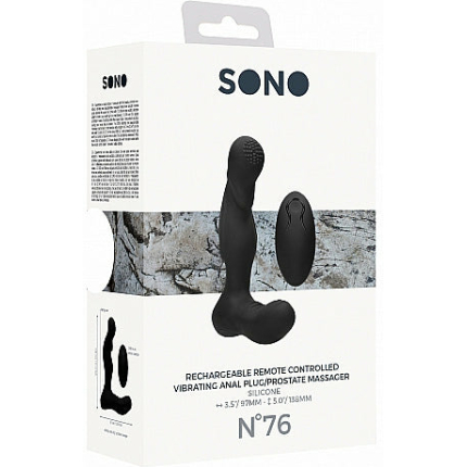 Sono No. 76 Vibrating Anal Plug / P Massager Black