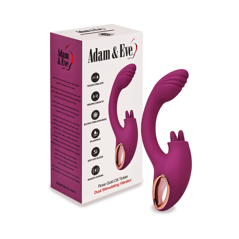 Adam & Eve Rose Gold Clit Tickler Dual Stimulating Vibrator