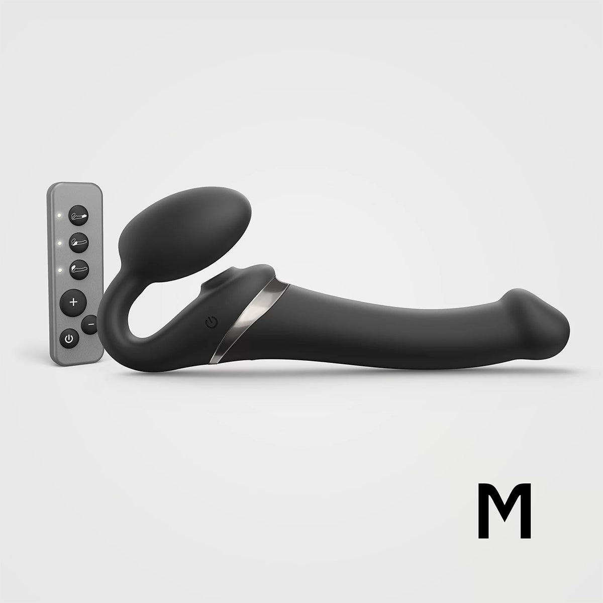 A05270-StrapMeOn-MultiOrgasmMBlack-MAIN Strap-On-Me Multi-Orgasm Medium Bendable Strap-On - Black - Image 1