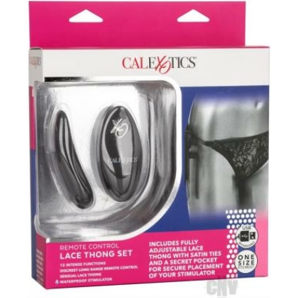 Remote Control Lace Thong Set