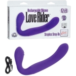 Rechargeable Silicone Love Rider Strapless Strap-on - Purple - Image 2