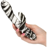 Hype Dual Wand Rabbit Style Vibrator Black White - Image 2