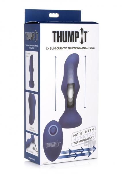 CNVEF-EXR-AG3795f350213aedcf 7x Slim Curved Thumping Silicone Anal Plug - Image 1