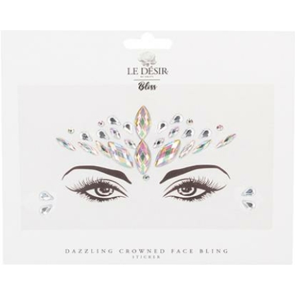 Shots Bliss Dazzling Crowned Face Bling Sticker O/s