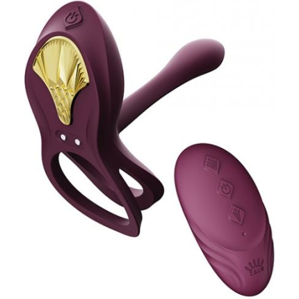 Zalo Bayek Vibrating Couples Ring W/remote - Velvet Purple