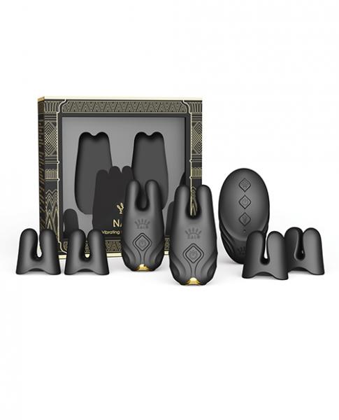 CNVELD-ZAF033036378b7862dbd9 Zalo Nave Vibrating Nipple Clamps - Obsidian Black - Image 1
