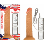 All American Whopper 7 inches Vibrating Dong Beige - Image 3