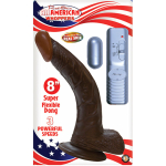 American Whopper 8in Curved Vibrating Dong, Balls - Image 3