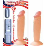 All American Whopper 6 inches Vibrating Dong Beige - Image 2
