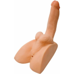 Adam Male Toys Rock Hard Cyberskin Ass Stroker With Erect Cock